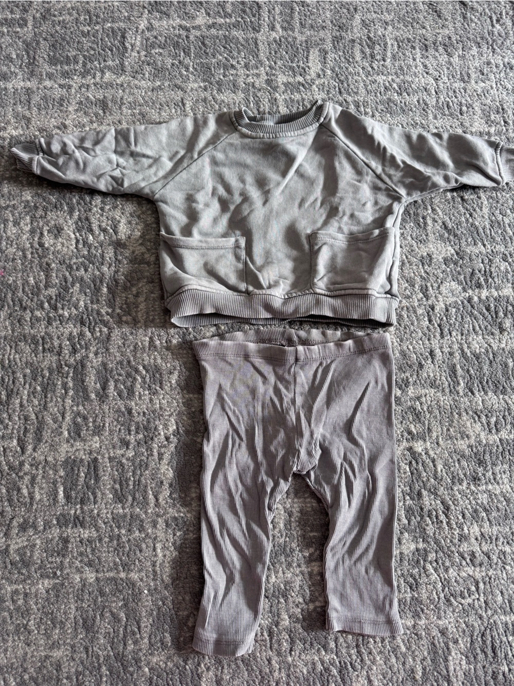 Zara Kids Light Gray Two-Piece Matching Set